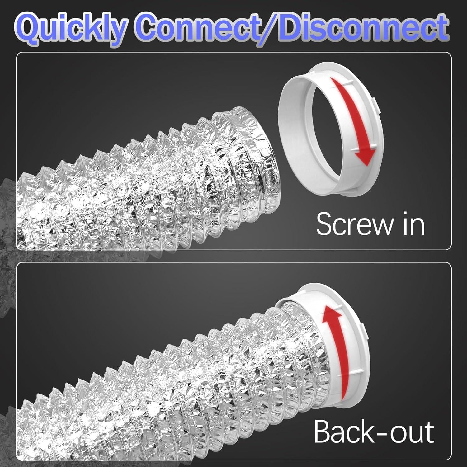 Kit de Conector de Manguera de Ventilación de Secadora cyu rekol 91.44 cm