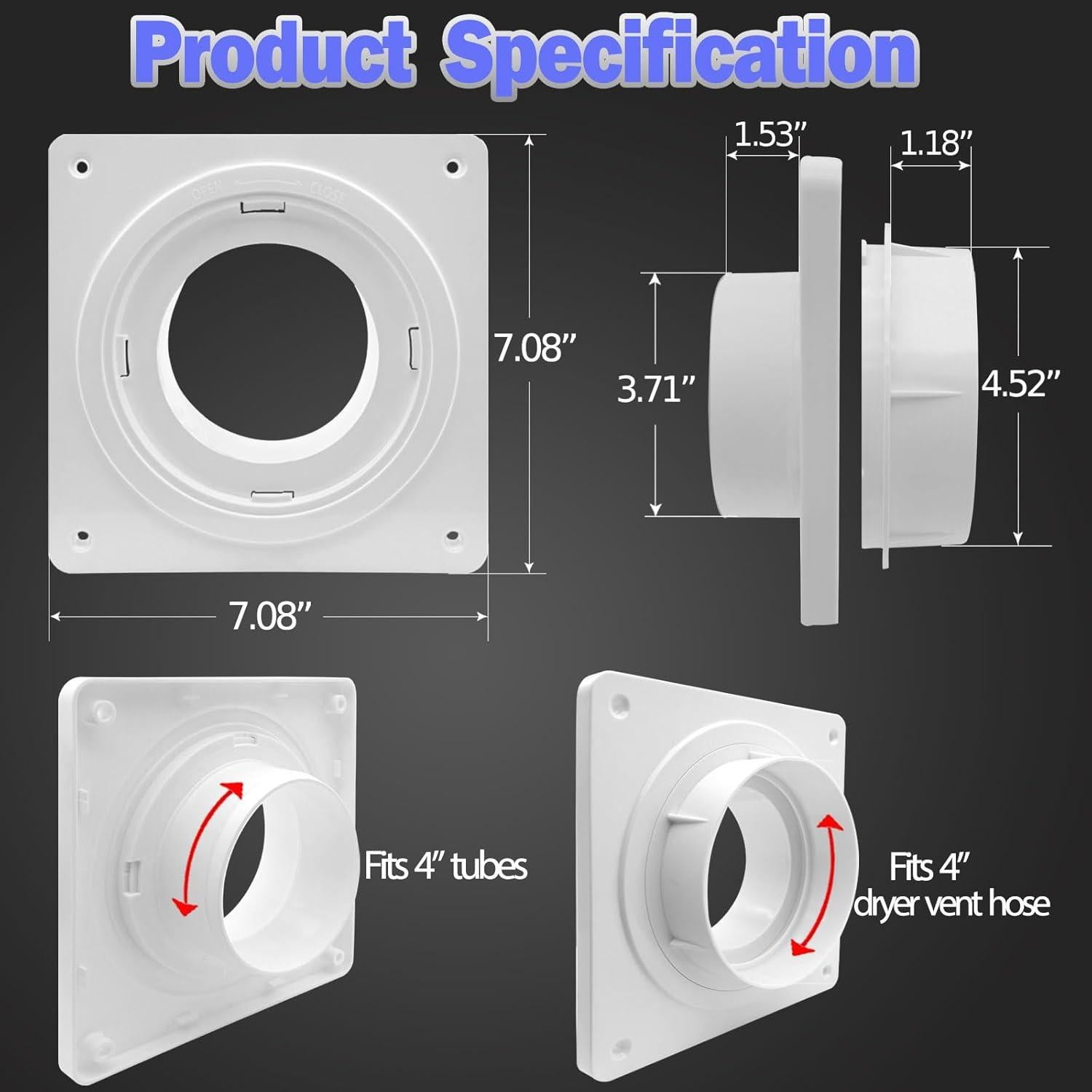 Kit de Conector de Manguera de Ventilación de Secadora cyu rekol 91.44 cm