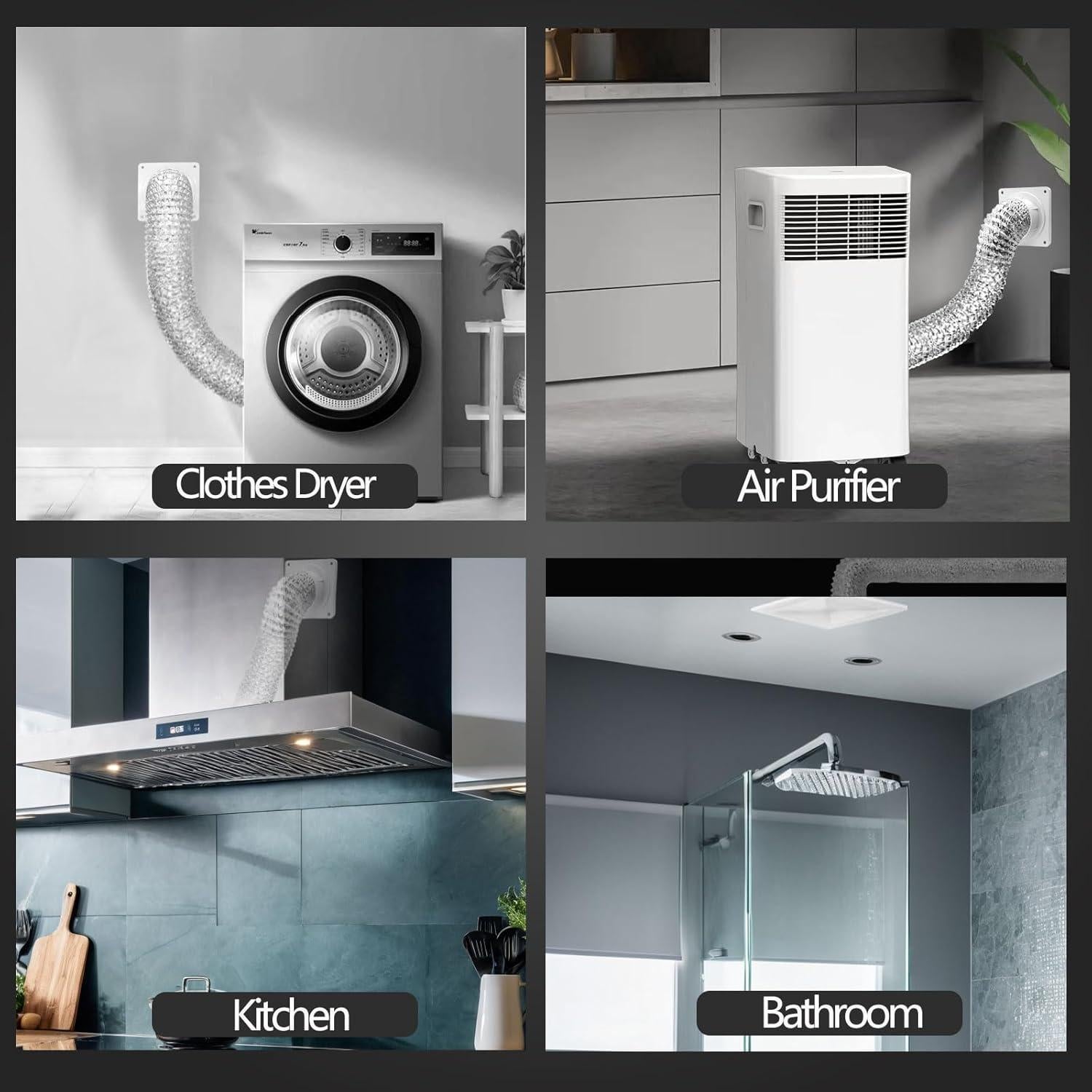 Kit de Conector de Manguera de Ventilación de Secadora cyu rekol 91.44 cm