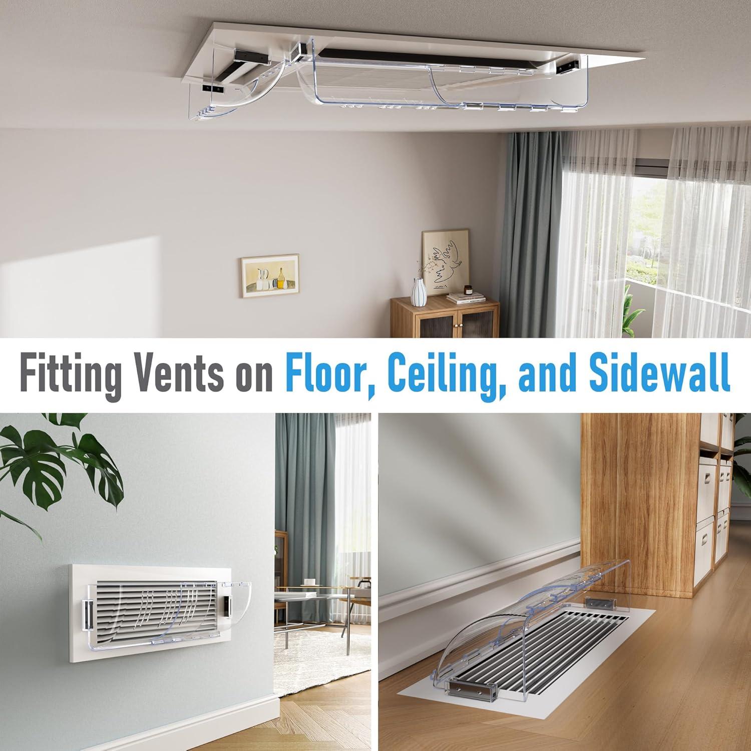 Deflectores de Aire Magnéticos Animid 2PC Ajustables 20-38 cm