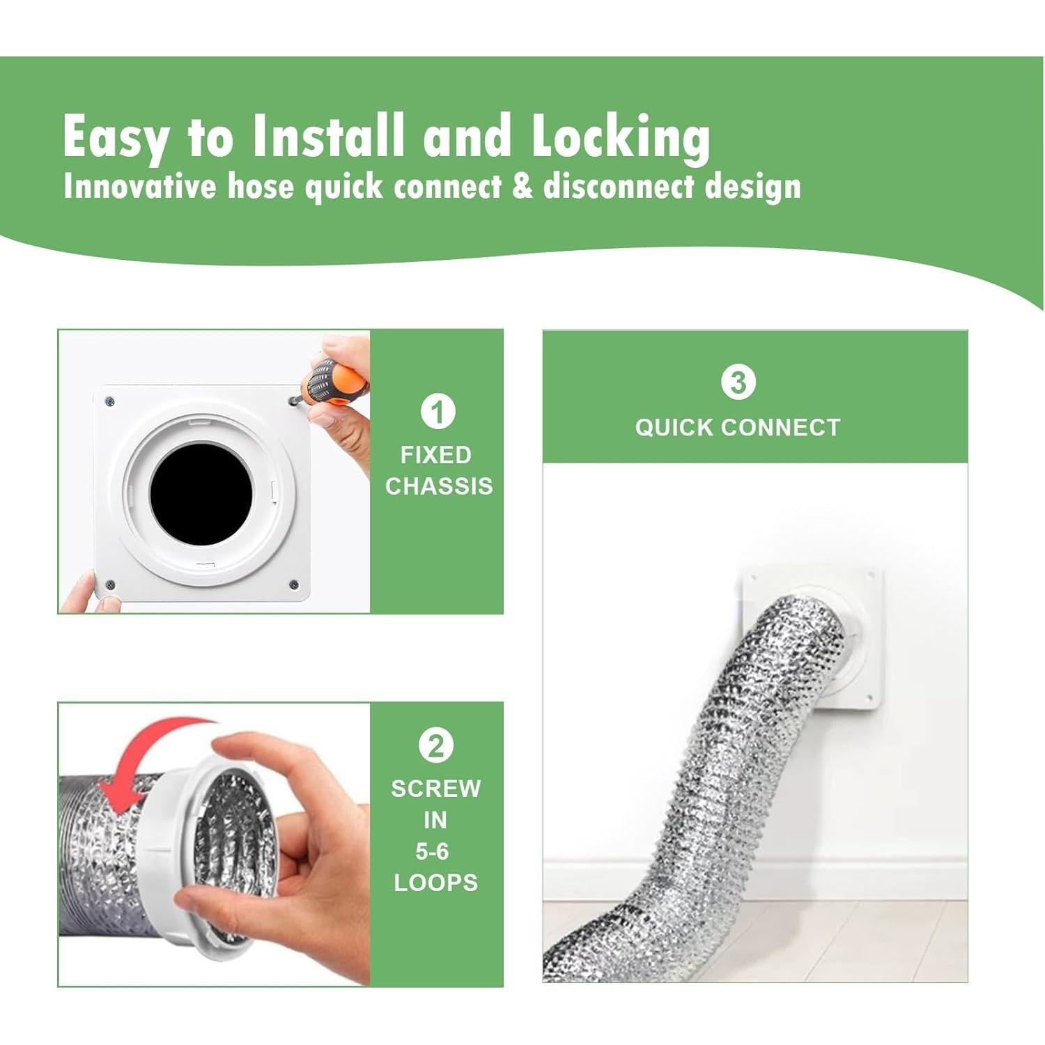 Placa de Ventilación para Secadora ELEMONY 7x7 cm Conector Rápido