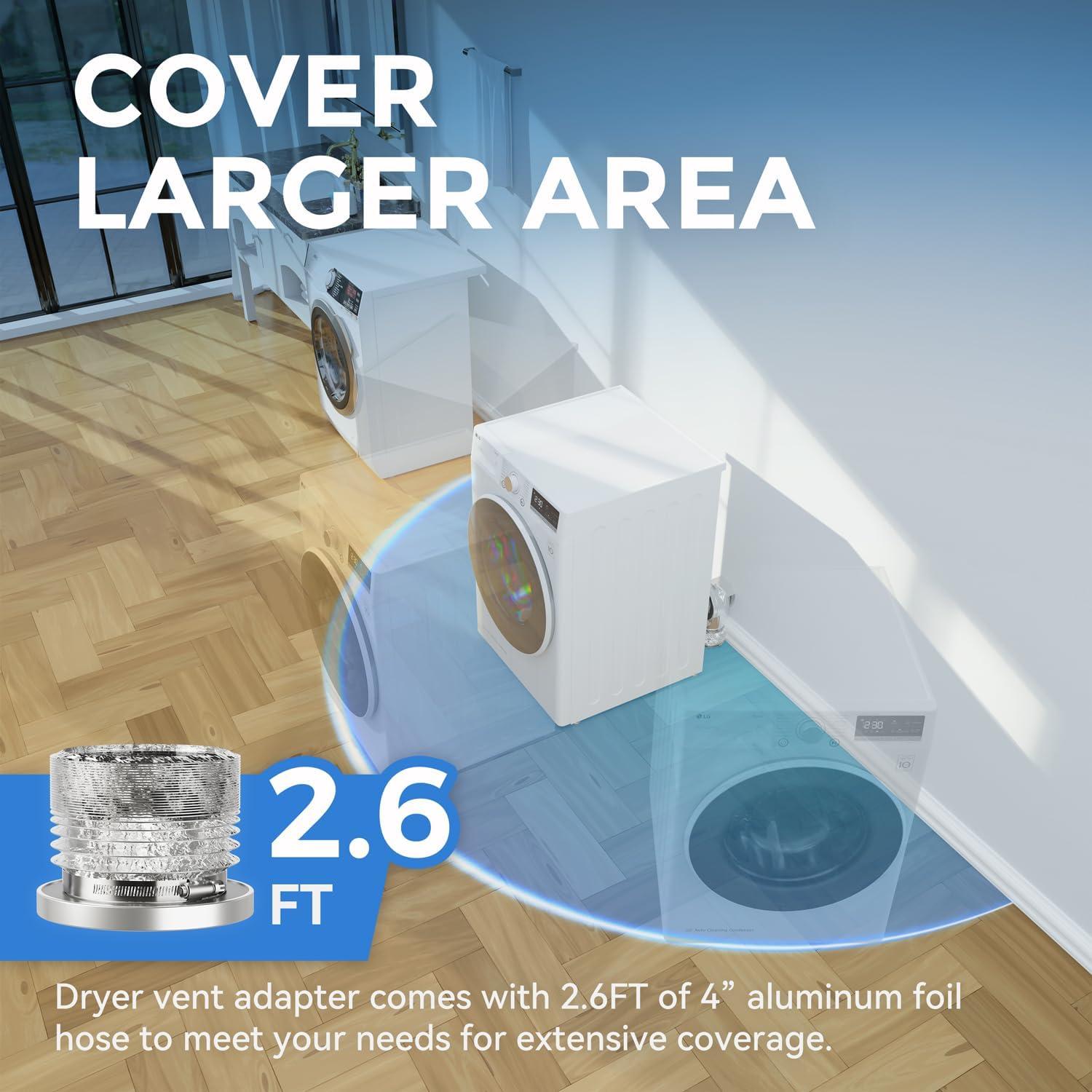 Acoplamiento de Ventilación de Secadora Magnético Jeevony DV90 0.79m