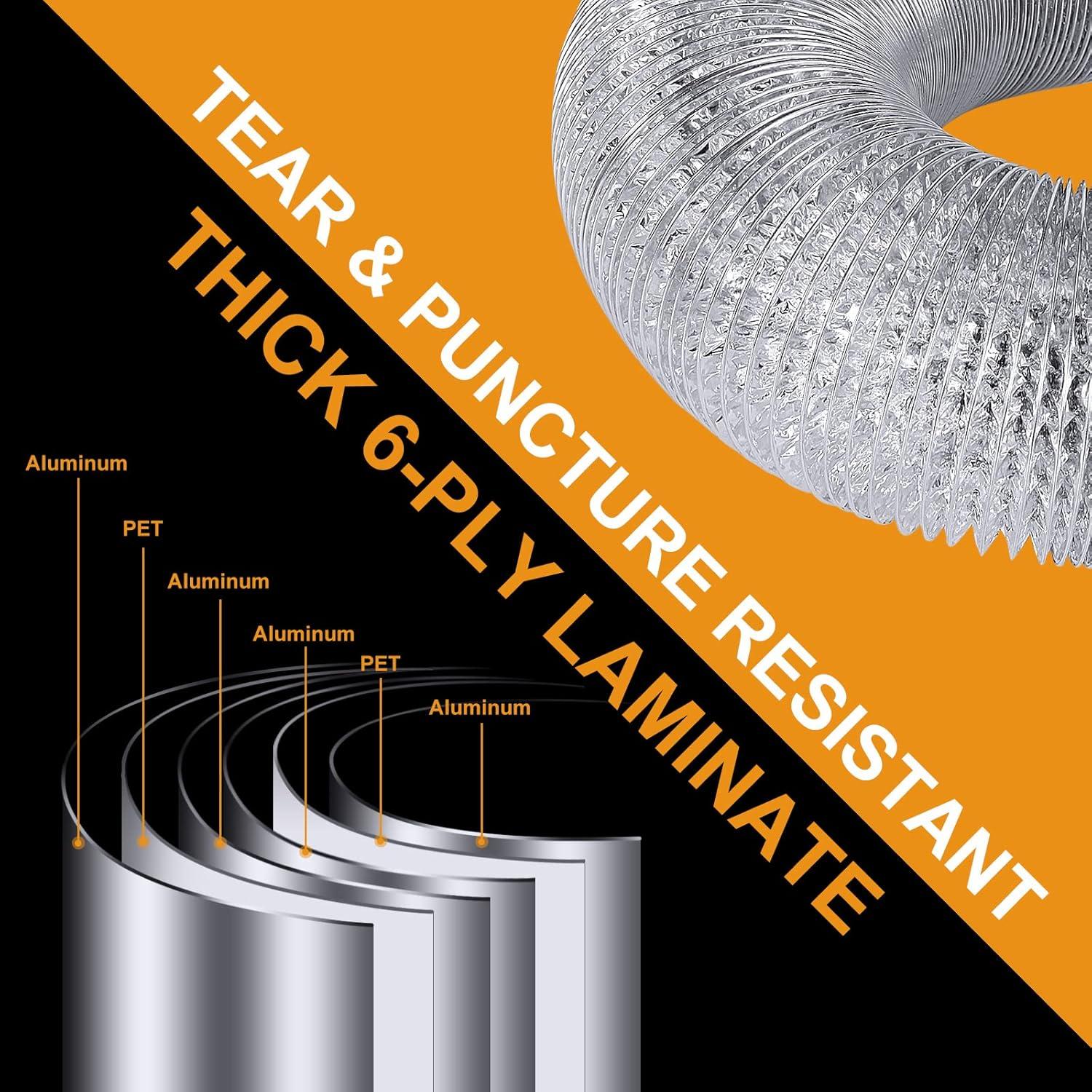 Manguera de Ventilación Flexible 4" Steelsoft 0.91m Aluminio