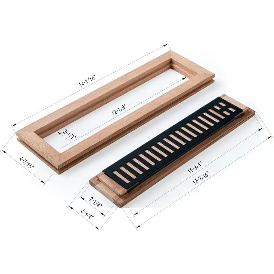 Registro de Piso de Madera de Roble Blanco Qixiang 2x30 cm