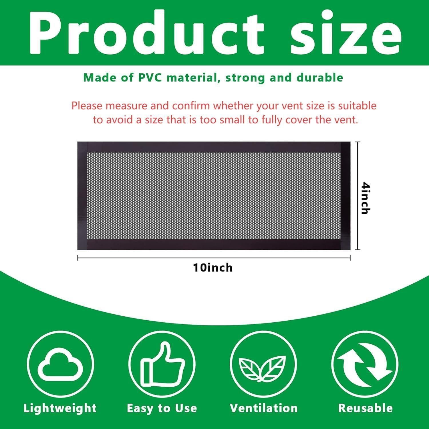 Cubierta de Ventilación DECOHS 8 Piezas 10.16 x 25.4 cm PVC