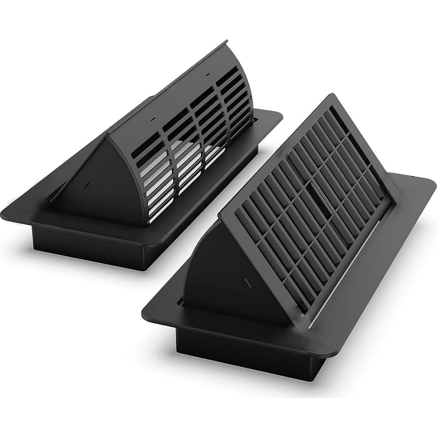 Cubiertas de Ventilación Ajustables ABUNRO 4x10" Negro - Paquete de 2