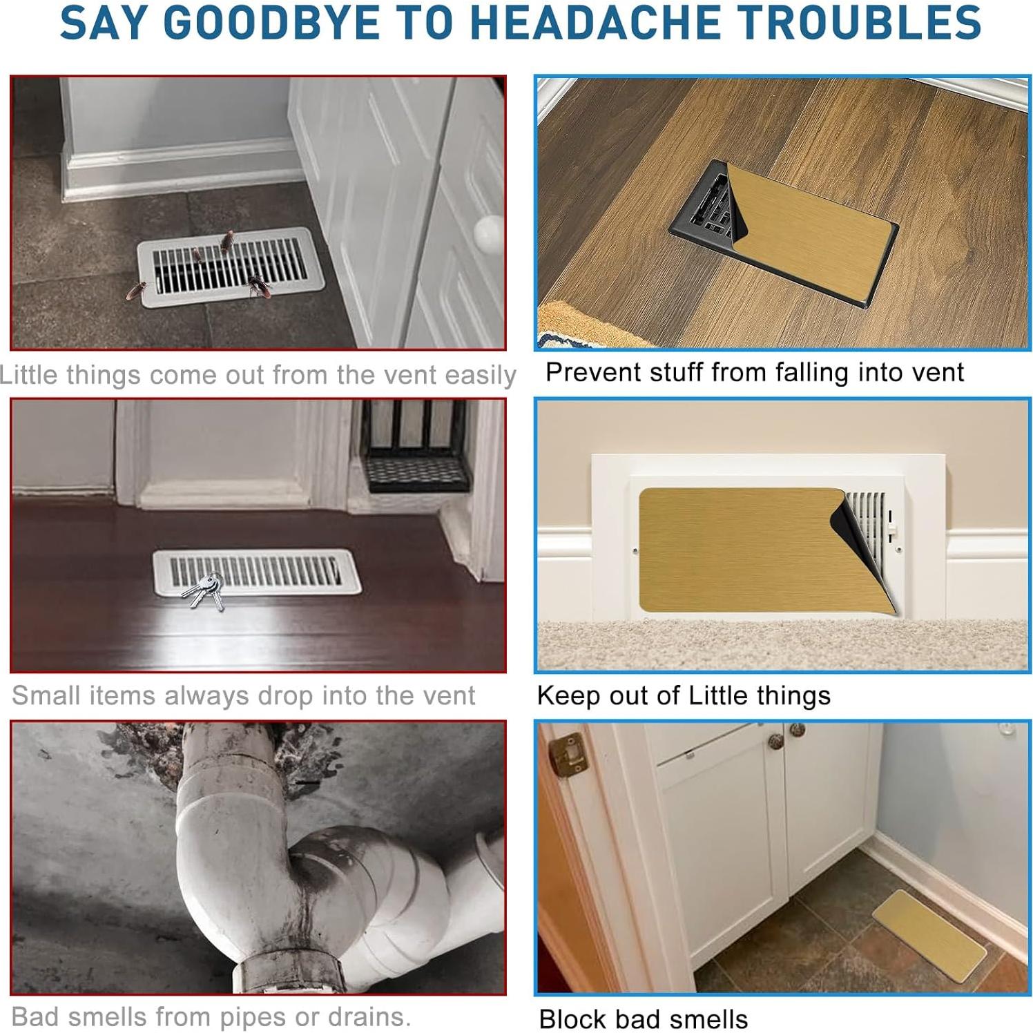 Paquete de 2 Cubiertas Magnéticas DENGYUE para Ventilación 14x30 cm