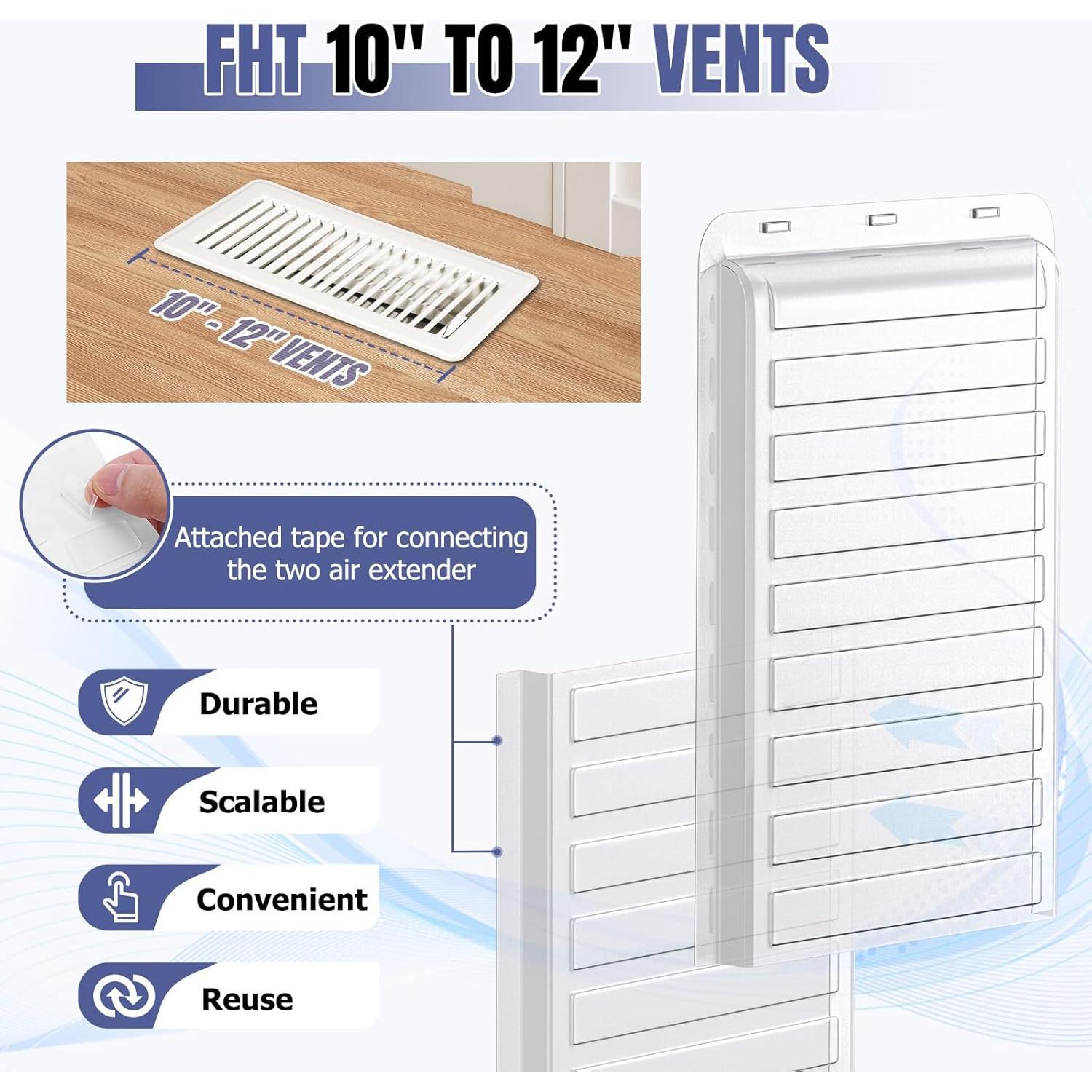 Extensor Magnético de Ventilación Touri 2 Pack 33 cm Ajustable