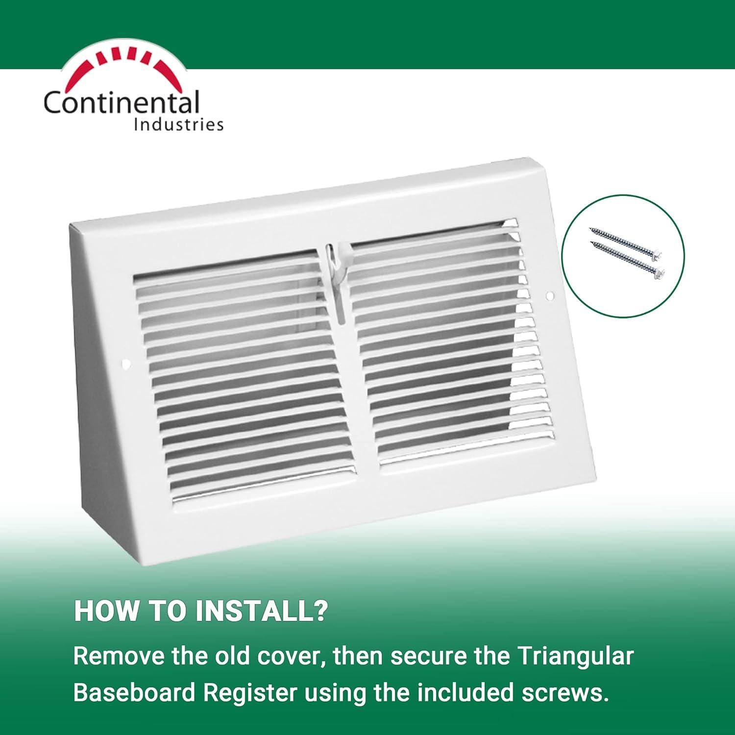 Registro de Piso Triangular 30.5x10.2cm Acero Blanco FB55