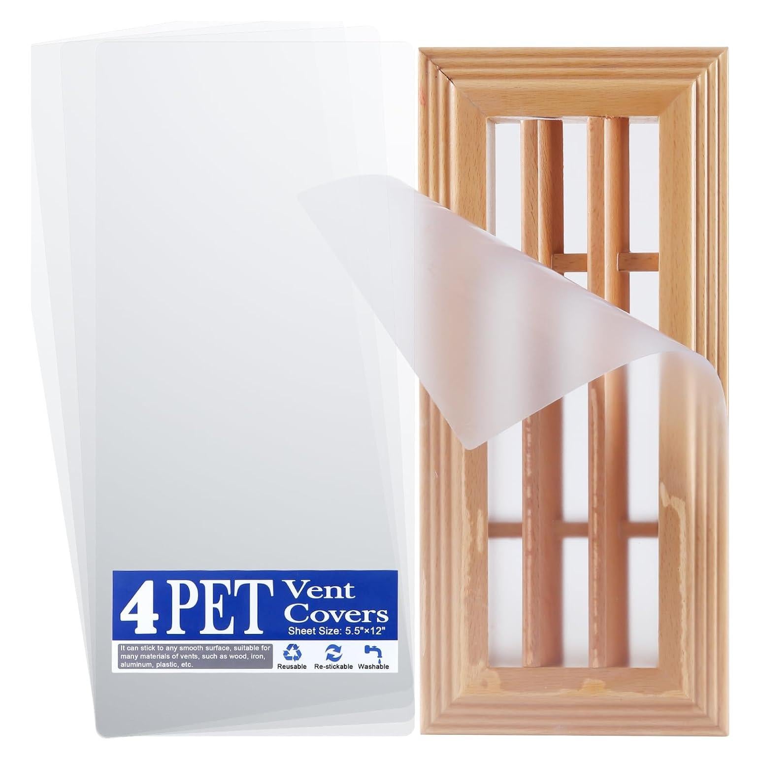 Paquete de 4 Cubiertas de Ventilación PET 30.5 x 14 cm Adhesivo Nano