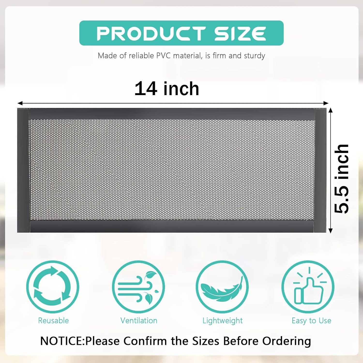 Cubiertas de Ventilación Magnéticas Shappy 14x35.5 cm - 6 Pzas