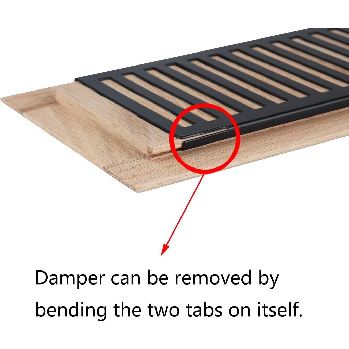 Rejilla de Piso de Madera Dura Roble Blanco 10x25 cm con Compensador