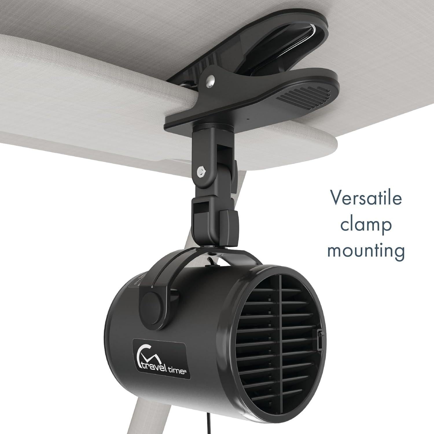 Ventilador Clip-On 12V Travel Time para Autos y Camiones