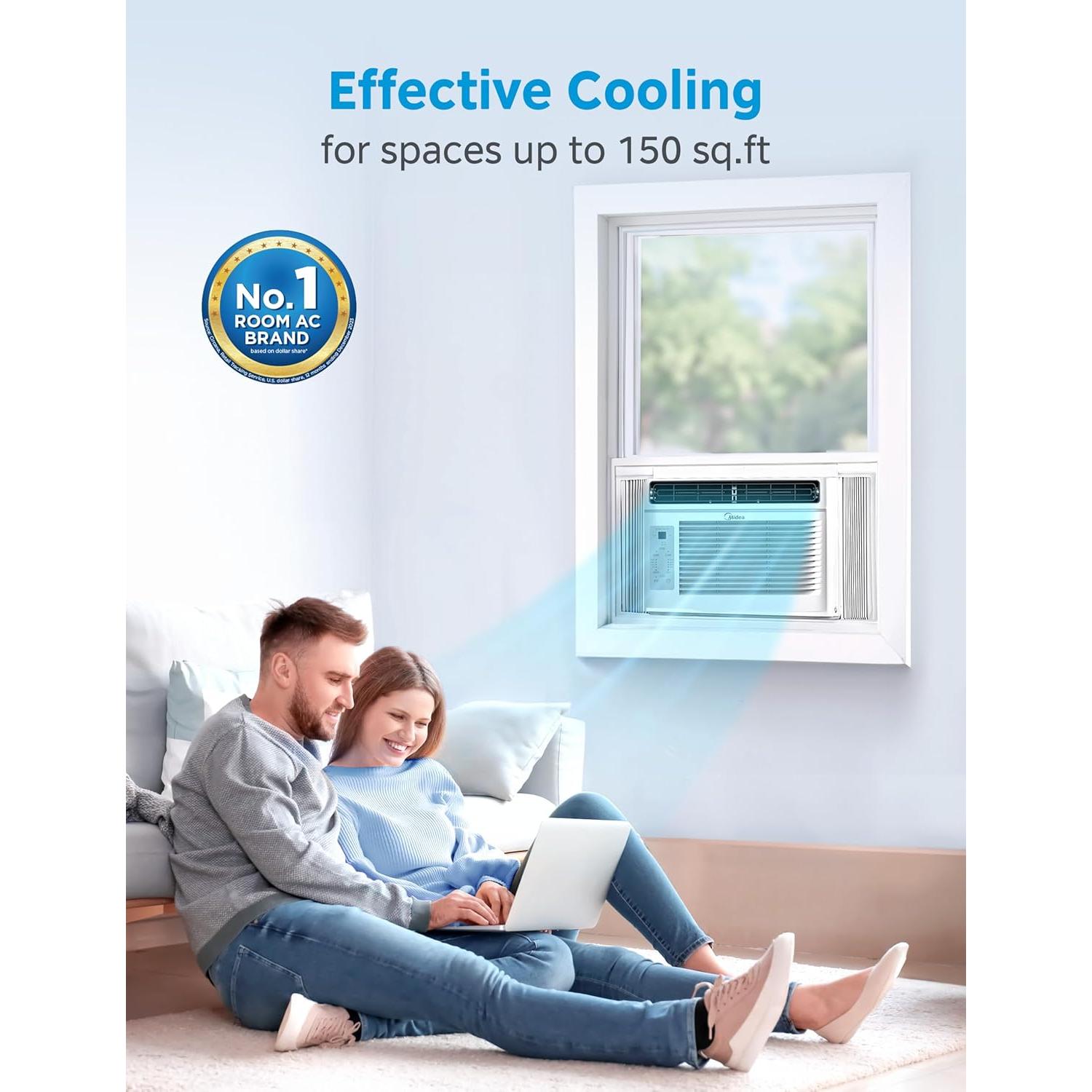 Aire Acondicionado de Ventana Midea 5,000 BTU EasyCool 13.94 m²