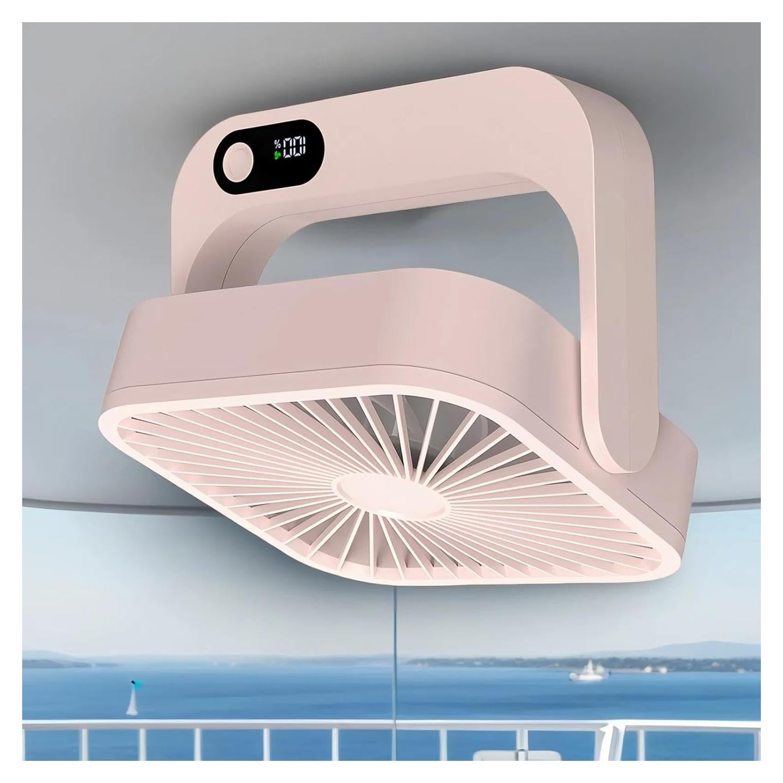 Ventilador Portátil GIIKNEW 5000mAh Magnético Rosa