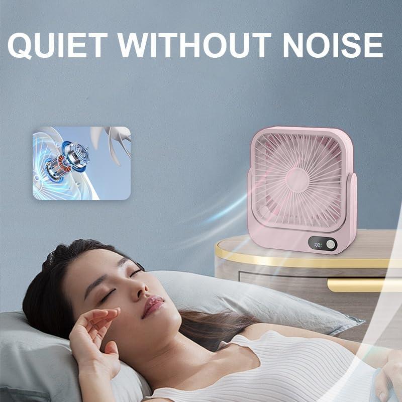 Ventilador Portátil GIIKNEW 5000mAh Magnético Rosa