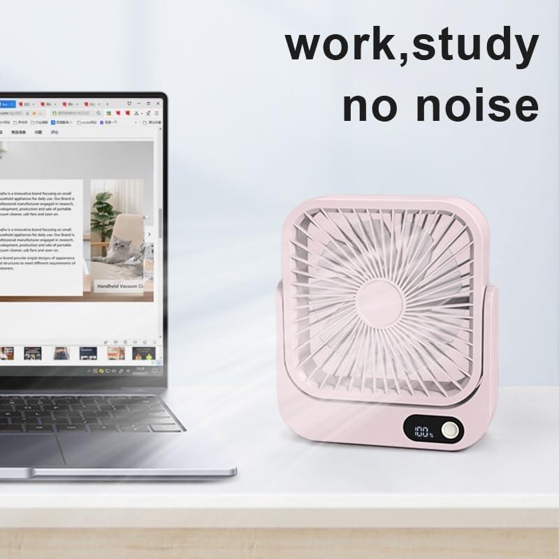 Ventilador Portátil GIIKNEW 5000mAh Magnético Rosa