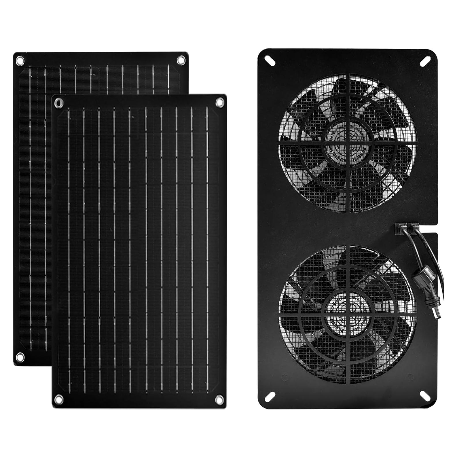 Ventilador de Escape Solar DC HOUSE 20W para Invernaderos y Gallineros