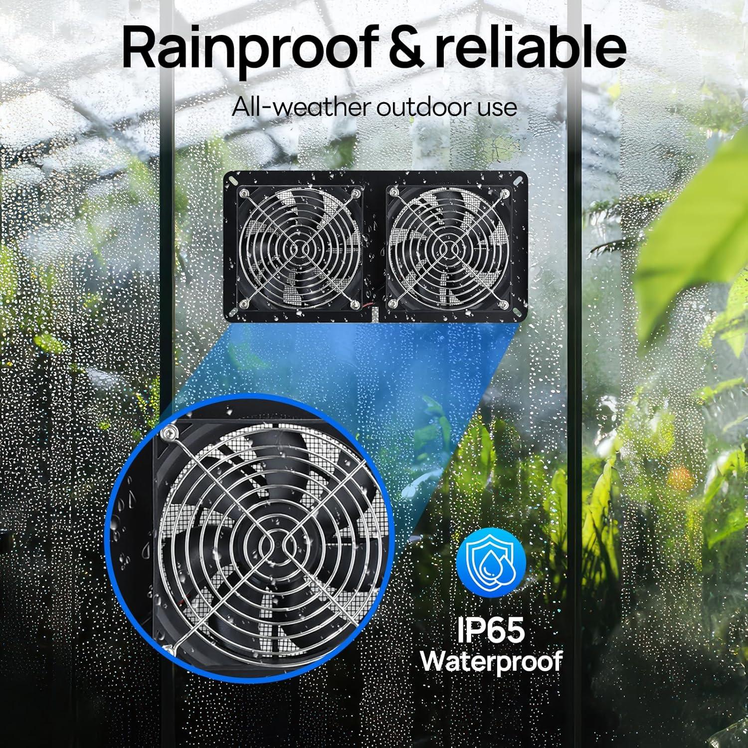 Ventilador de Escape Solar DC HOUSE 20W para Invernaderos y Gallineros