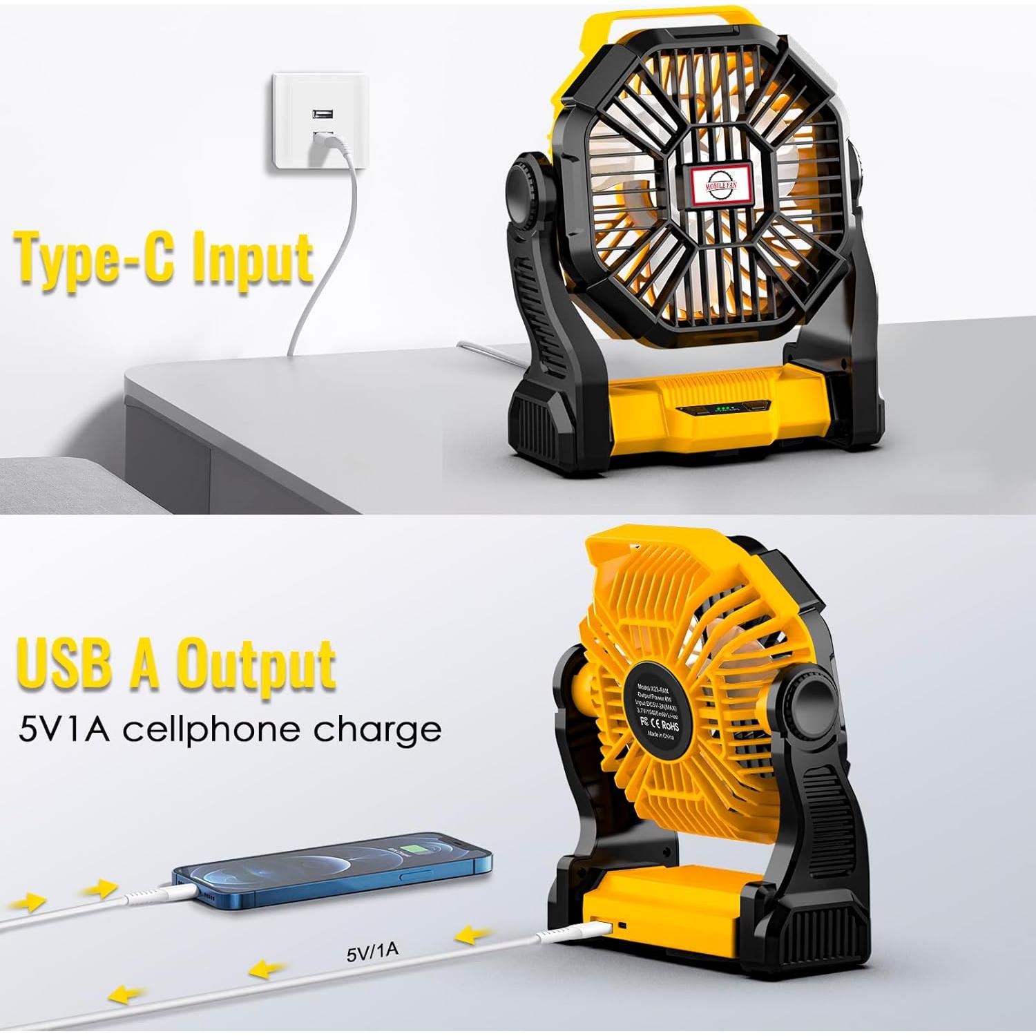 Ventilador Portátil Sendowtek X23 Recargable 10400mAh 4 Velocidades