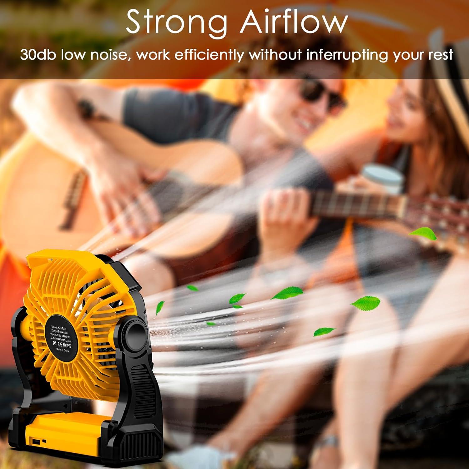 Ventilador Portátil Sendowtek X23 Recargable 10400mAh 4 Velocidades