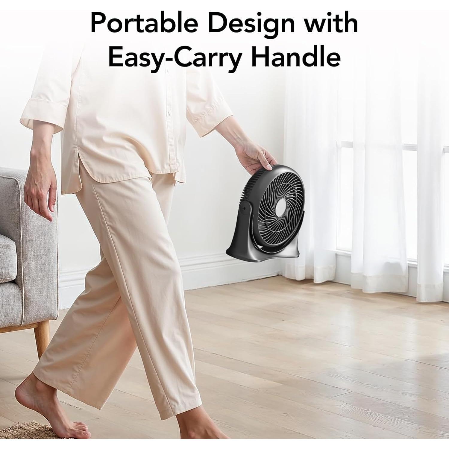 Ventilador de Mesa EZ-CHILL 11" Silencioso 3 Velocidades Negro