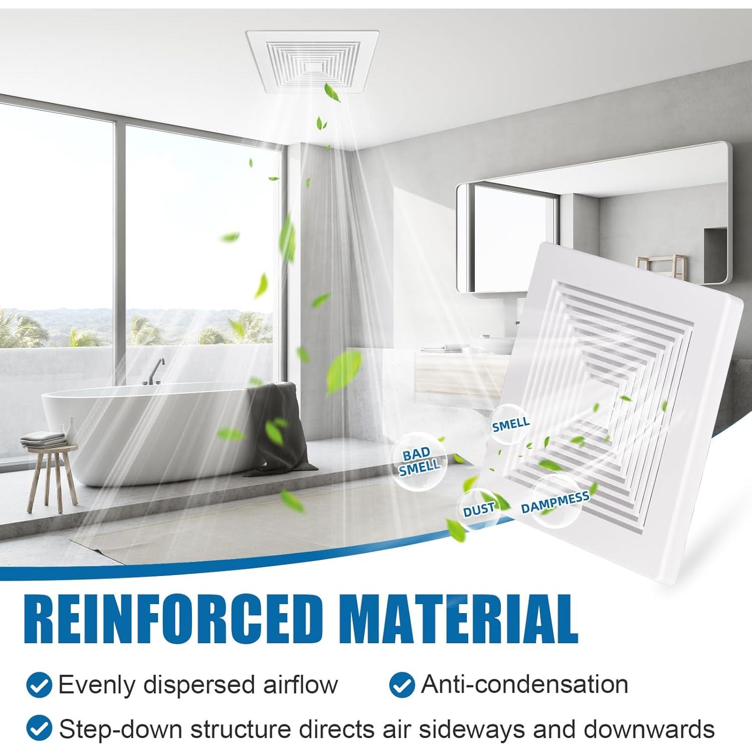 Cubierta de Ventilador Extractor PTLEVYN 22.86x22.86 cm Blanco