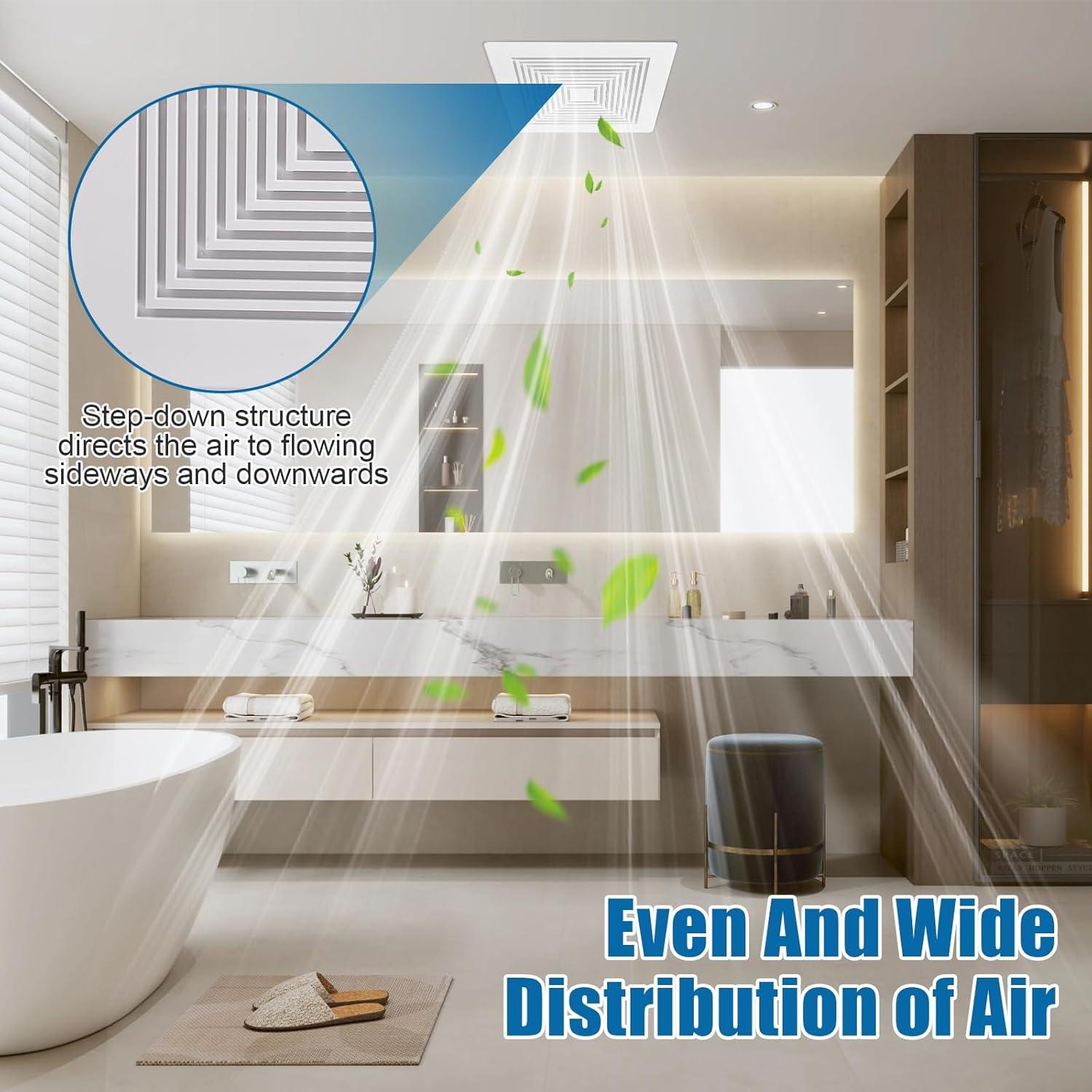 Cubierta de Ventilador Extractor PTLEVYN 22.86x22.86 cm Blanco