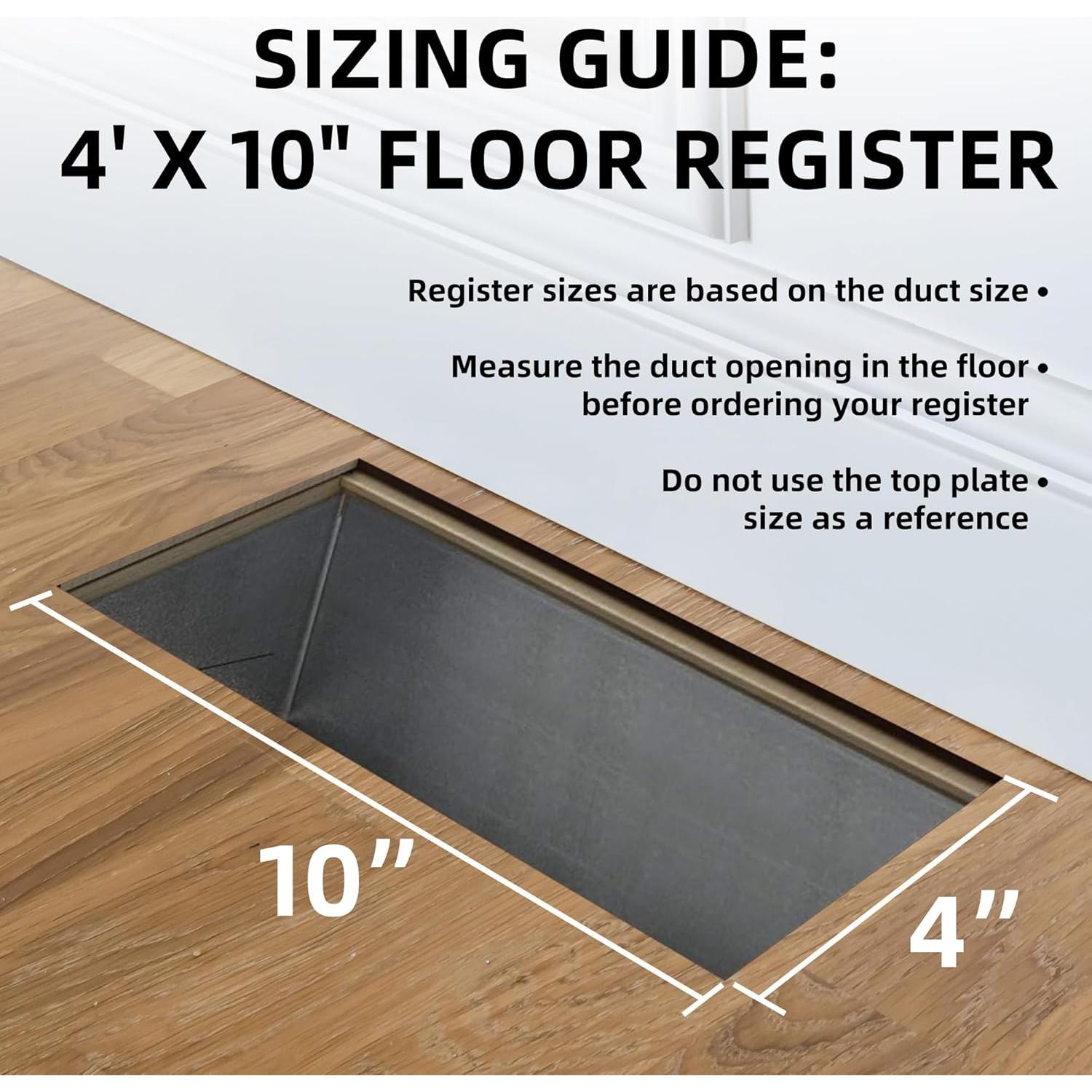 Rejilla de suelo 10 x 25 cm BYEWIRE - Paquete de 3 ajustables