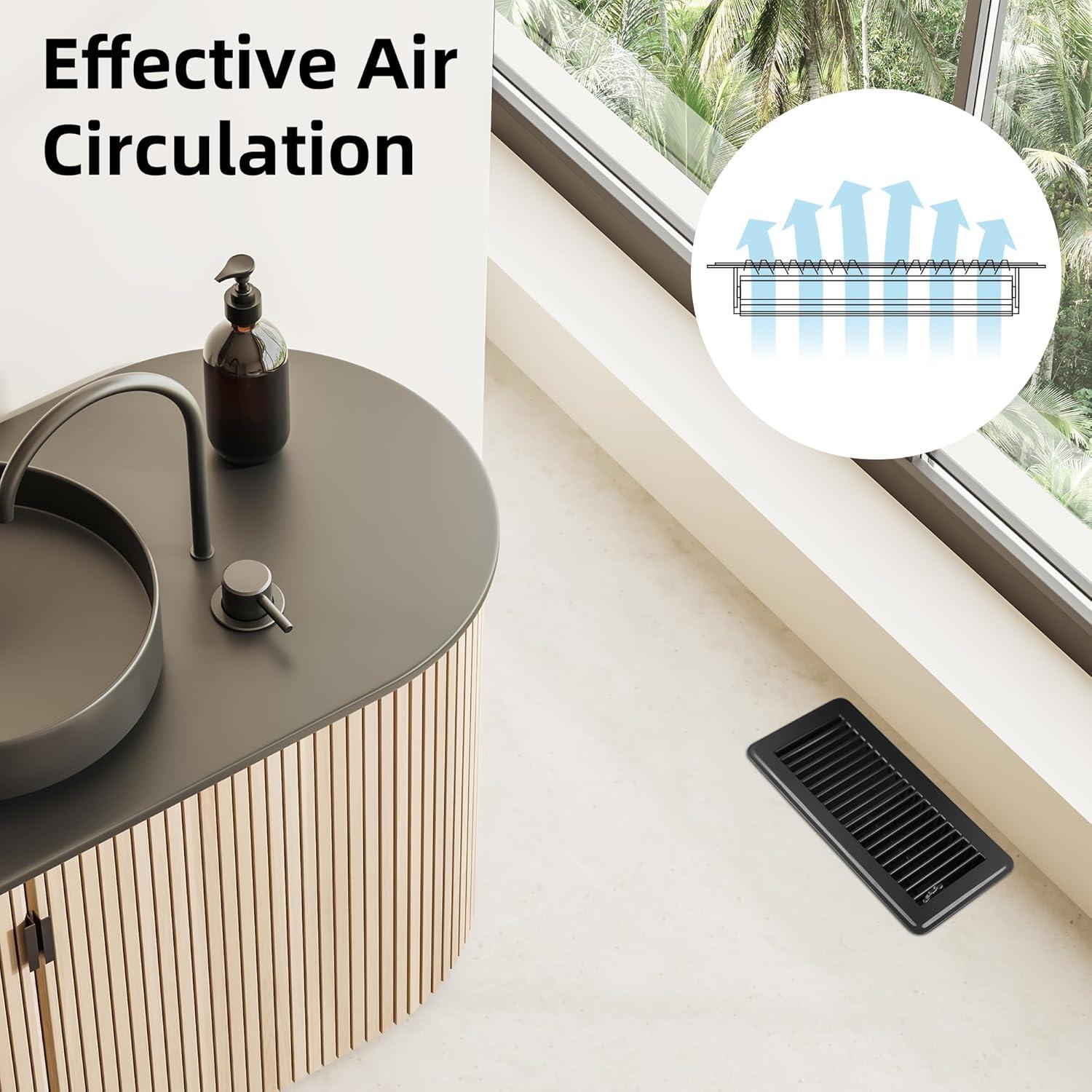 Rejilla de suelo 10 x 25 cm BYEWIRE - Paquete de 3 ajustables