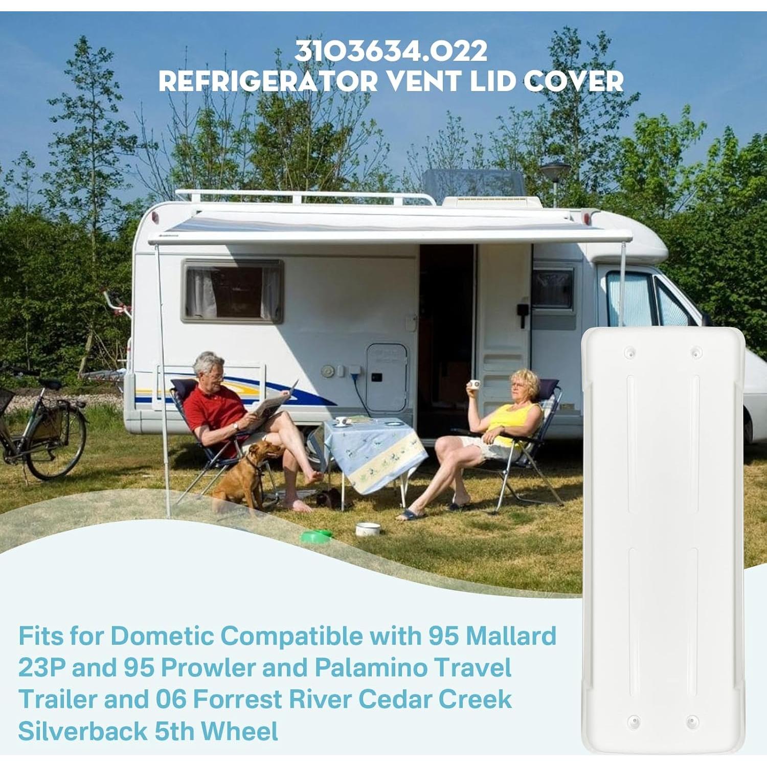 Cubierta de Ventilación de Techo Earthtec 3103634.022 para Refrigerador Dometic