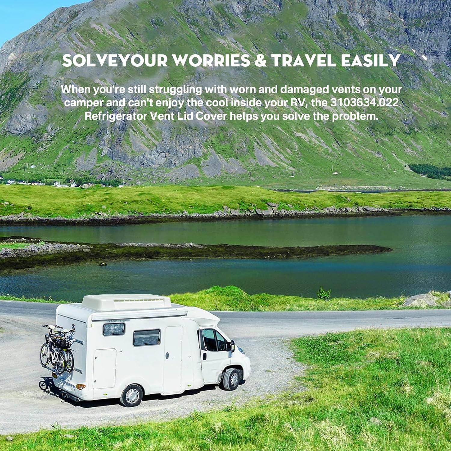 Cubierta de Ventilación de Techo Earthtec 3103634.022 para Refrigerador Dometic