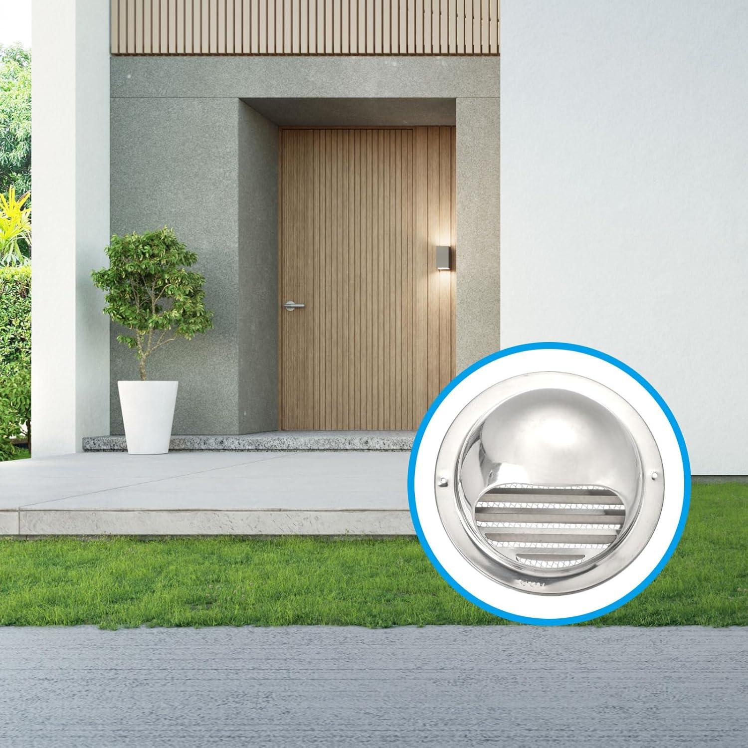 Ventilación Redonda de Soffit PATIKIL 3" Acero Inoxidable