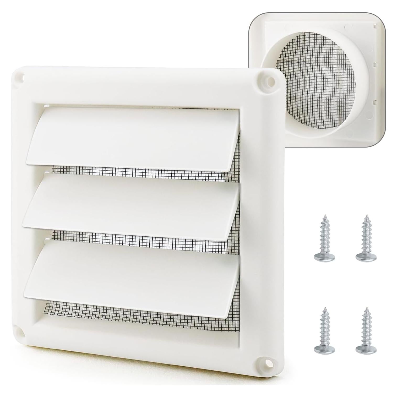 Cubierta de Ventilación Cenipar 6" (15.24 cm) Blanca con Persiana
