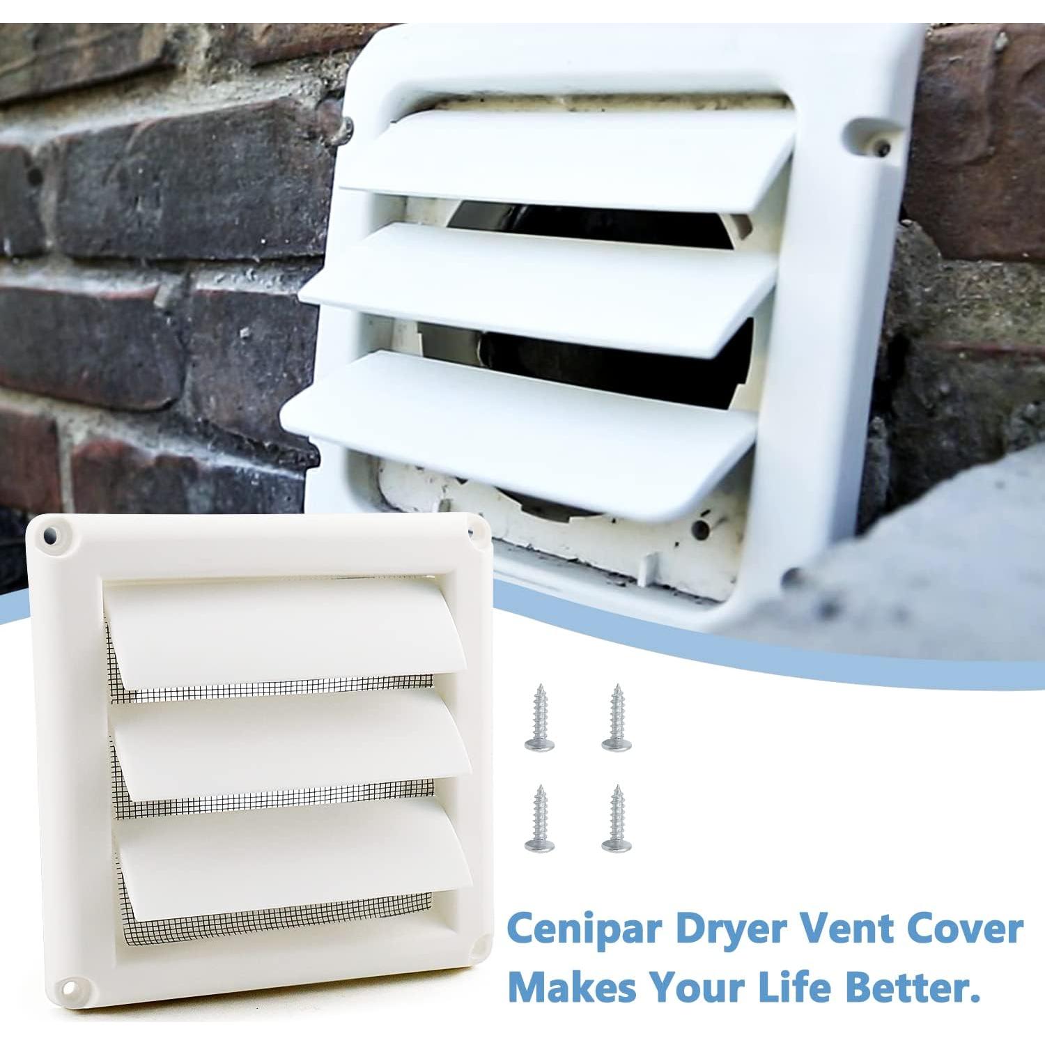 Cubierta de Ventilación Cenipar 6" (15.24 cm) Blanca con Persiana