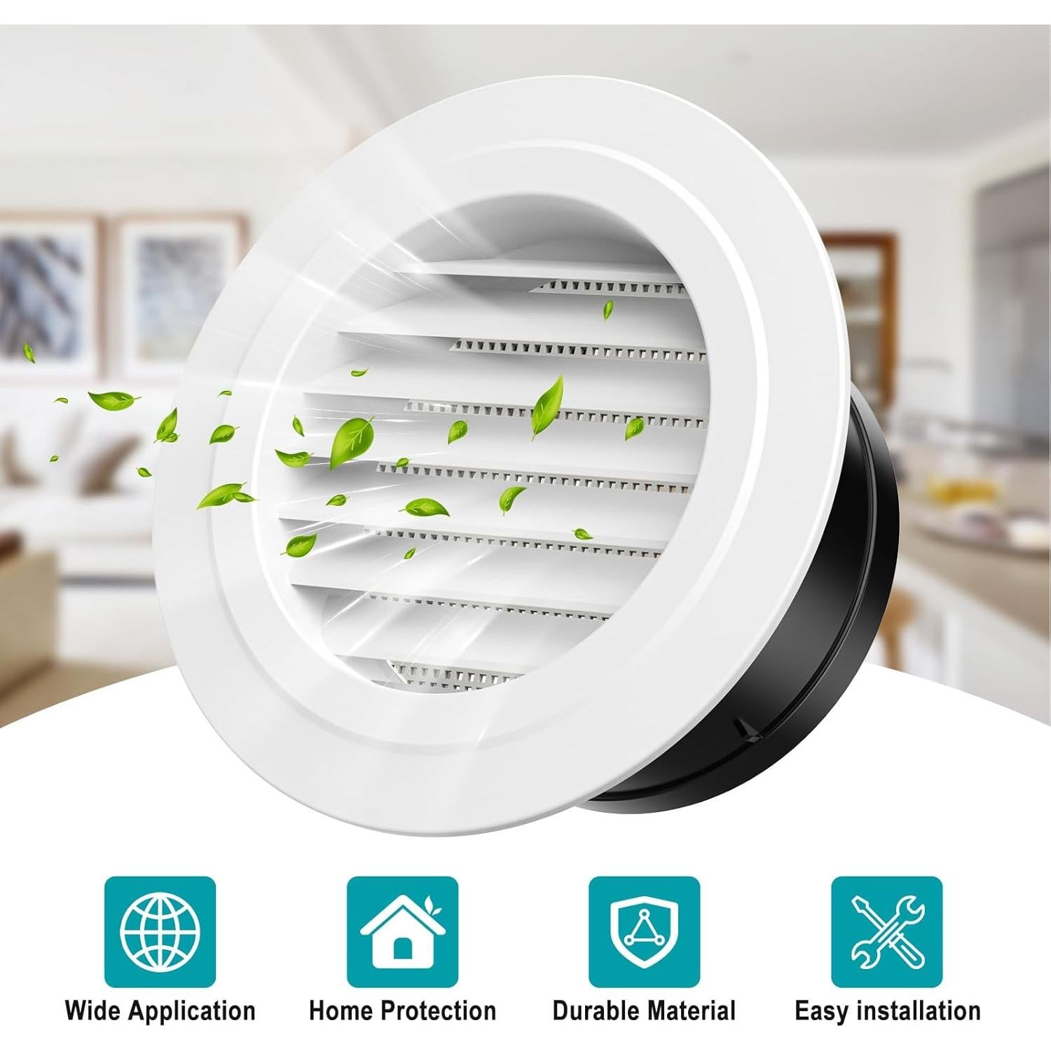 Ventilador de Aire HG Power 12.7 cm Blanco ABS para Baño