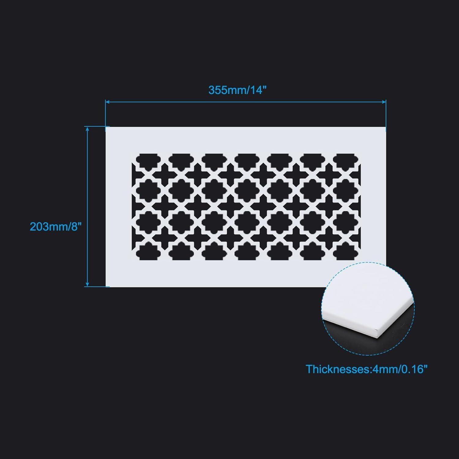Cubierta de Ventilación PATIKIL 29.2x14cm Blanco PMMA