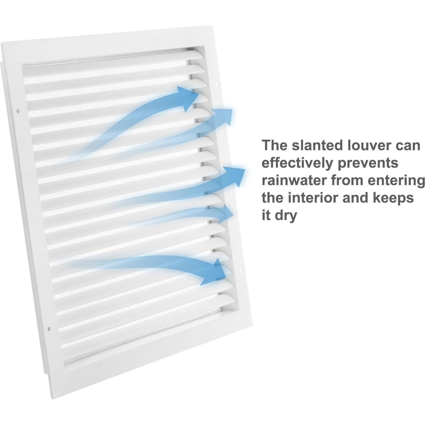 Rejilla de Ventilación PATIKIL 40.6x40.6 cm Aluminio con Persiana