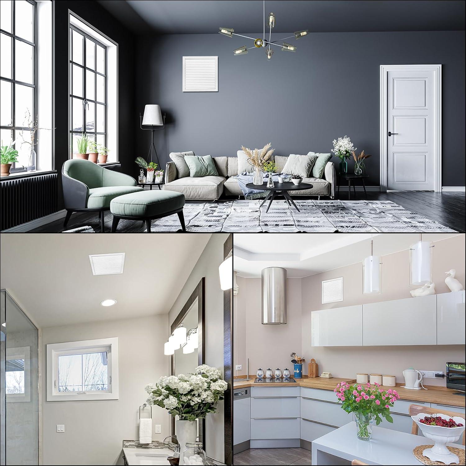 Rejilla de Ventilación PATIKIL 40.6x40.6 cm Aluminio con Persiana