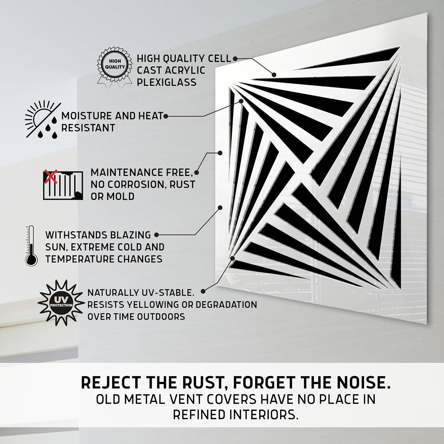 Cubierta de Ventilación SABA Home Decor 10.16x15.24cm Acrílico