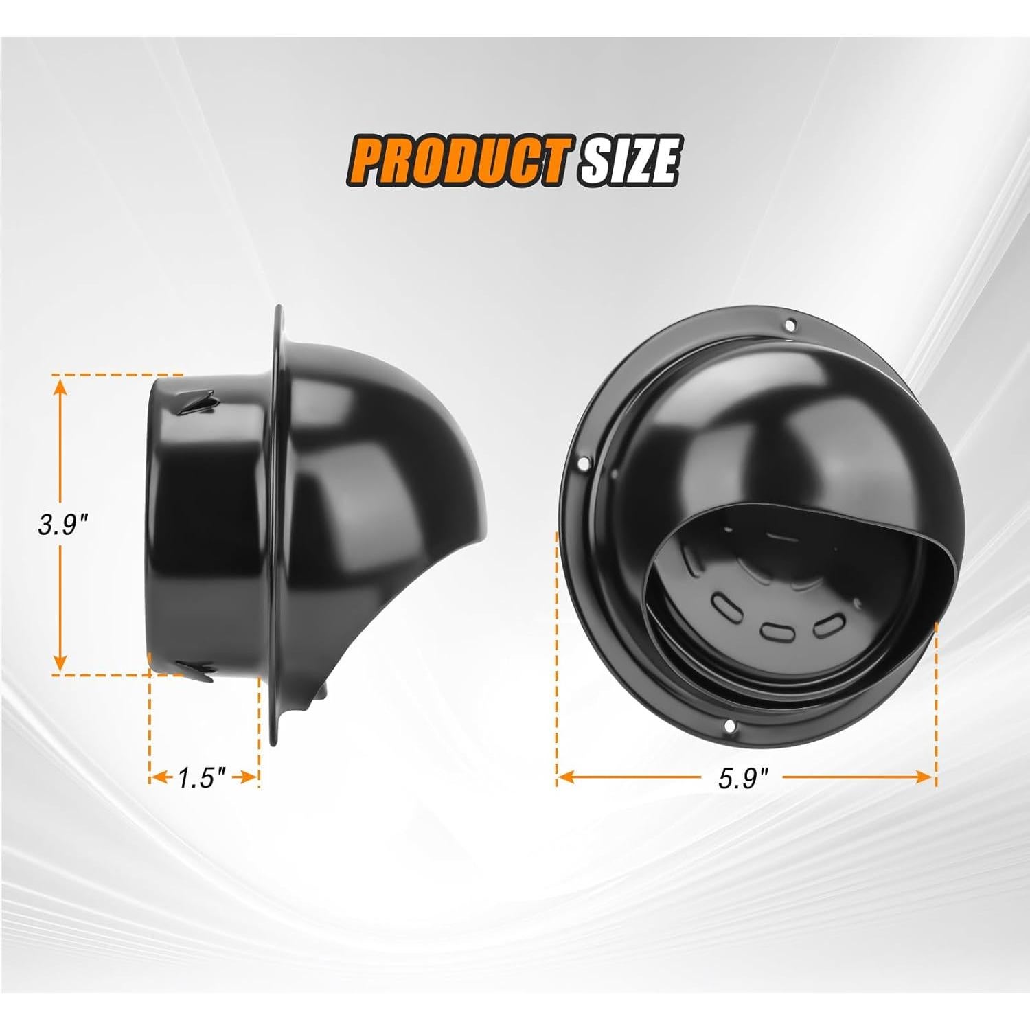 Cubierta de Ventilación de Secadora Matework 10.2 cm Acero Inoxidable