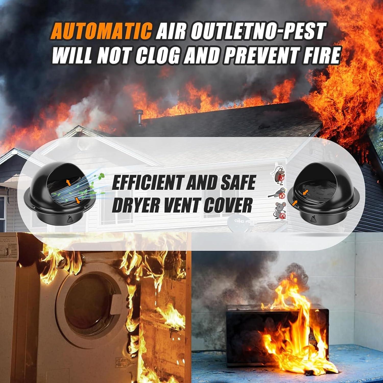 Cubierta de Ventilación de Secadora Matework 10.2 cm Acero Inoxidable