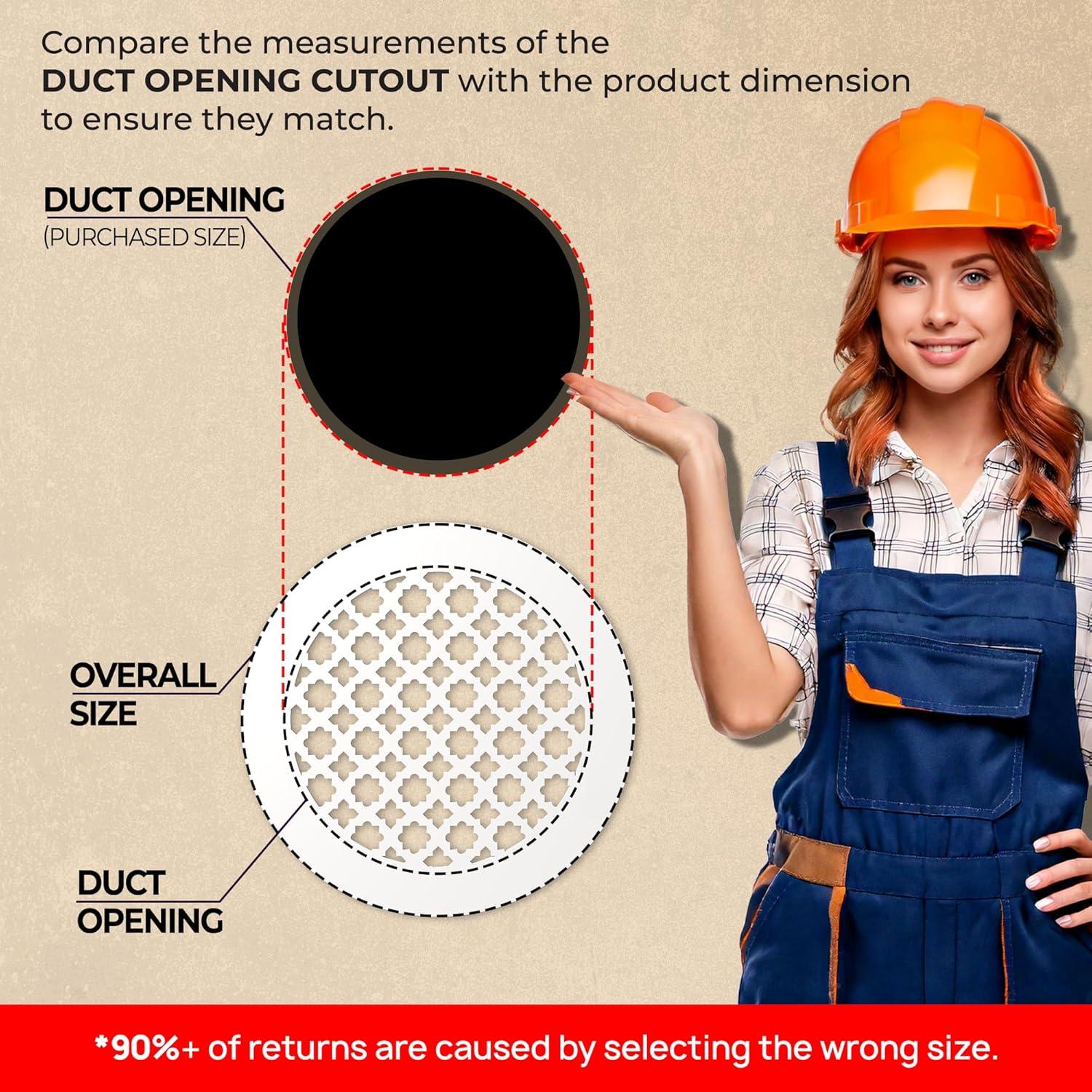 Cubierta de Ventilación Decorativa SABA Home Decor 15 cm Blanco