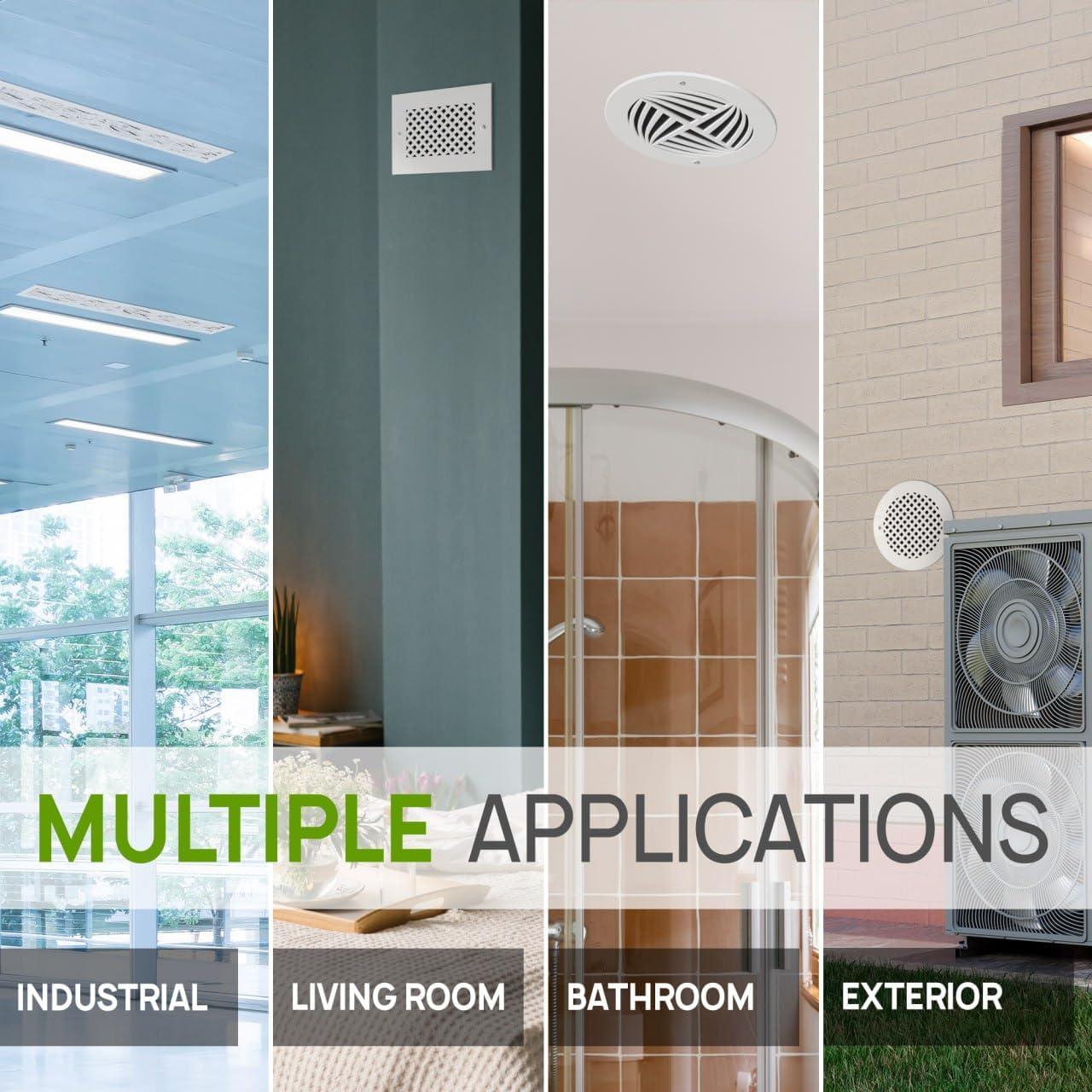 Cubierta de Ventilación Decorativa SABA Home Decor 15 cm Blanco