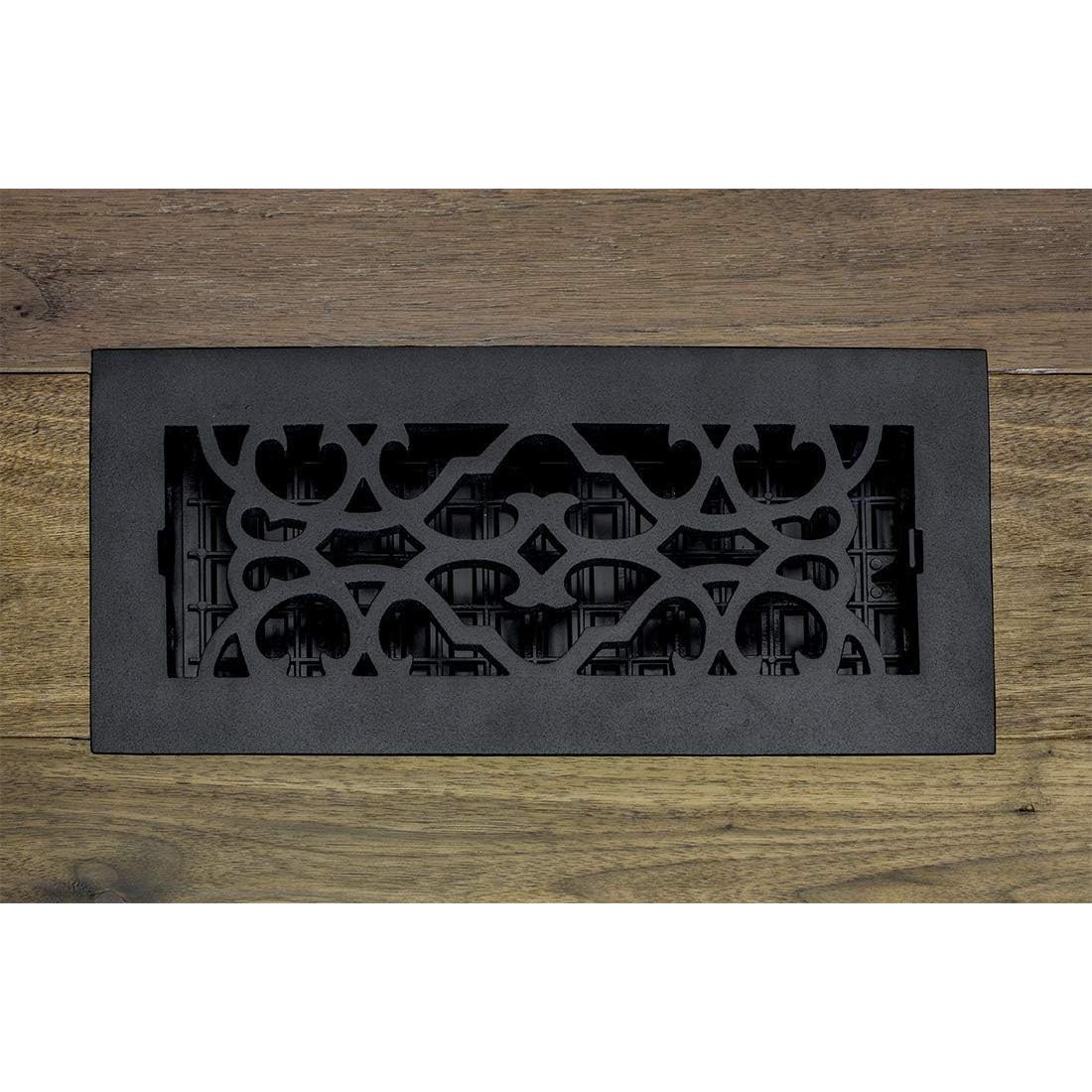 Rejilla de Piso Victoriana Decor Grates AC410-BLK 10 x 25 cm Hierro Fundido