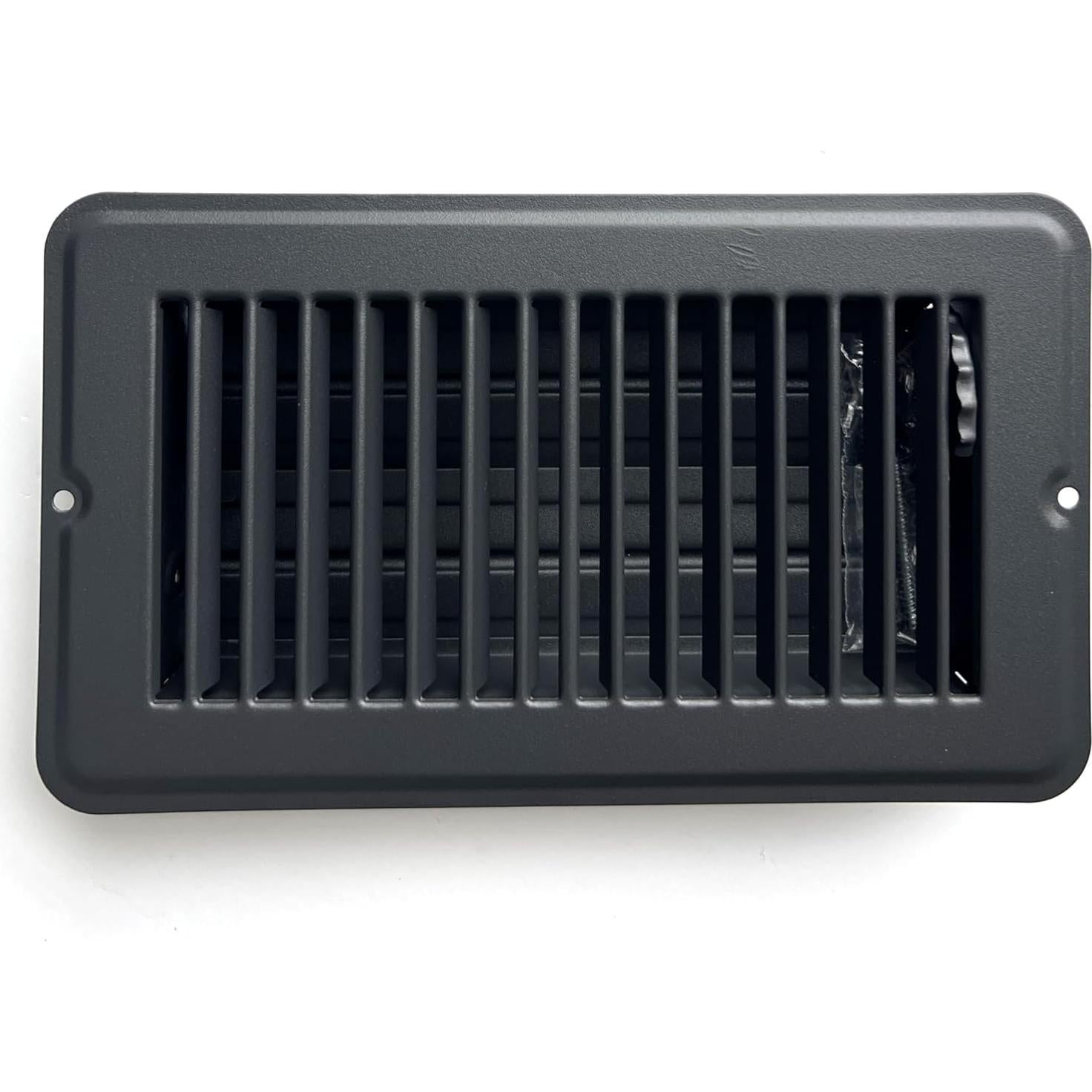 Rejilla de Piso de Acero Kumpul Aire 14.6x24.8cm Negro Mate