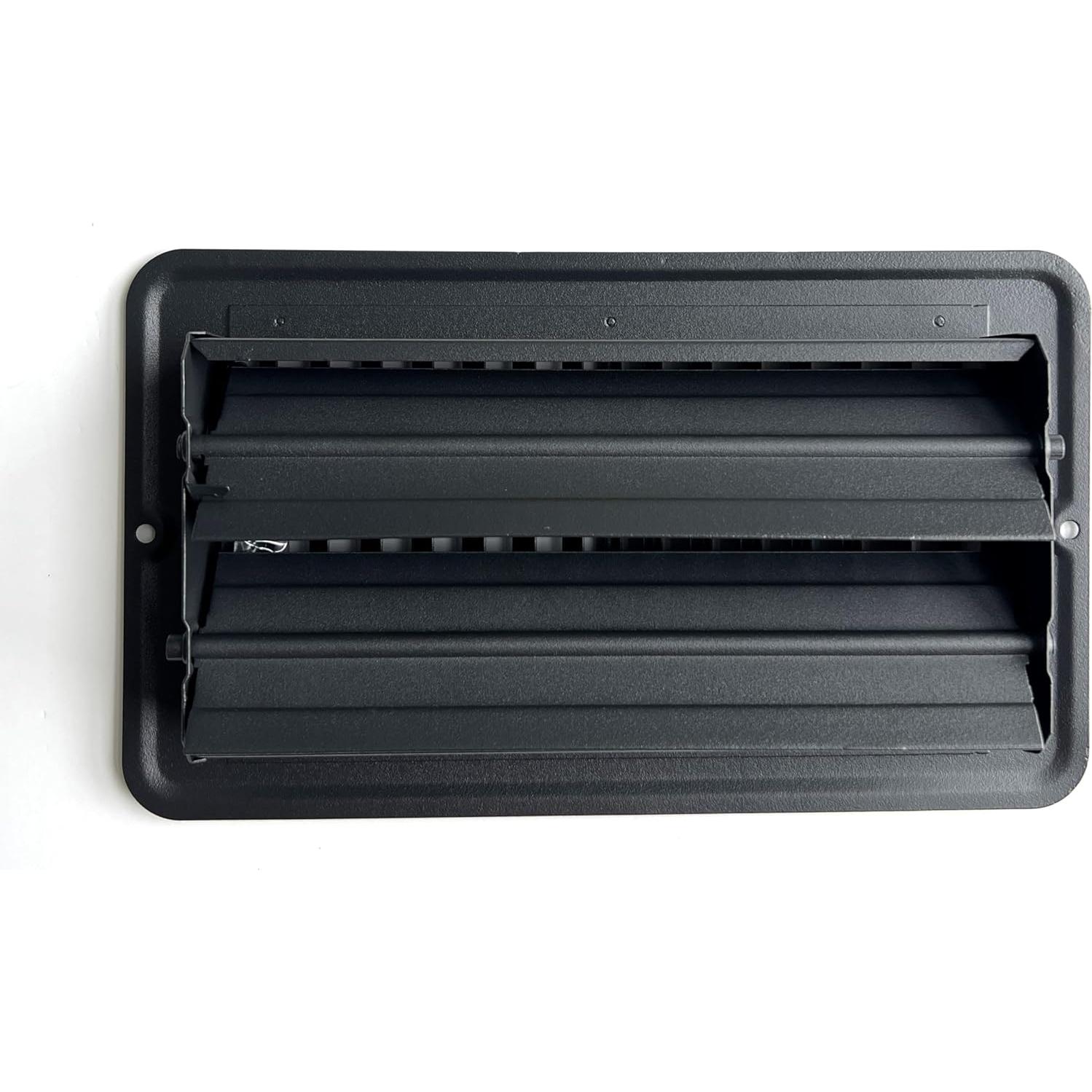 Rejilla de Piso de Acero Kumpul Aire 14.6x24.8cm Negro Mate