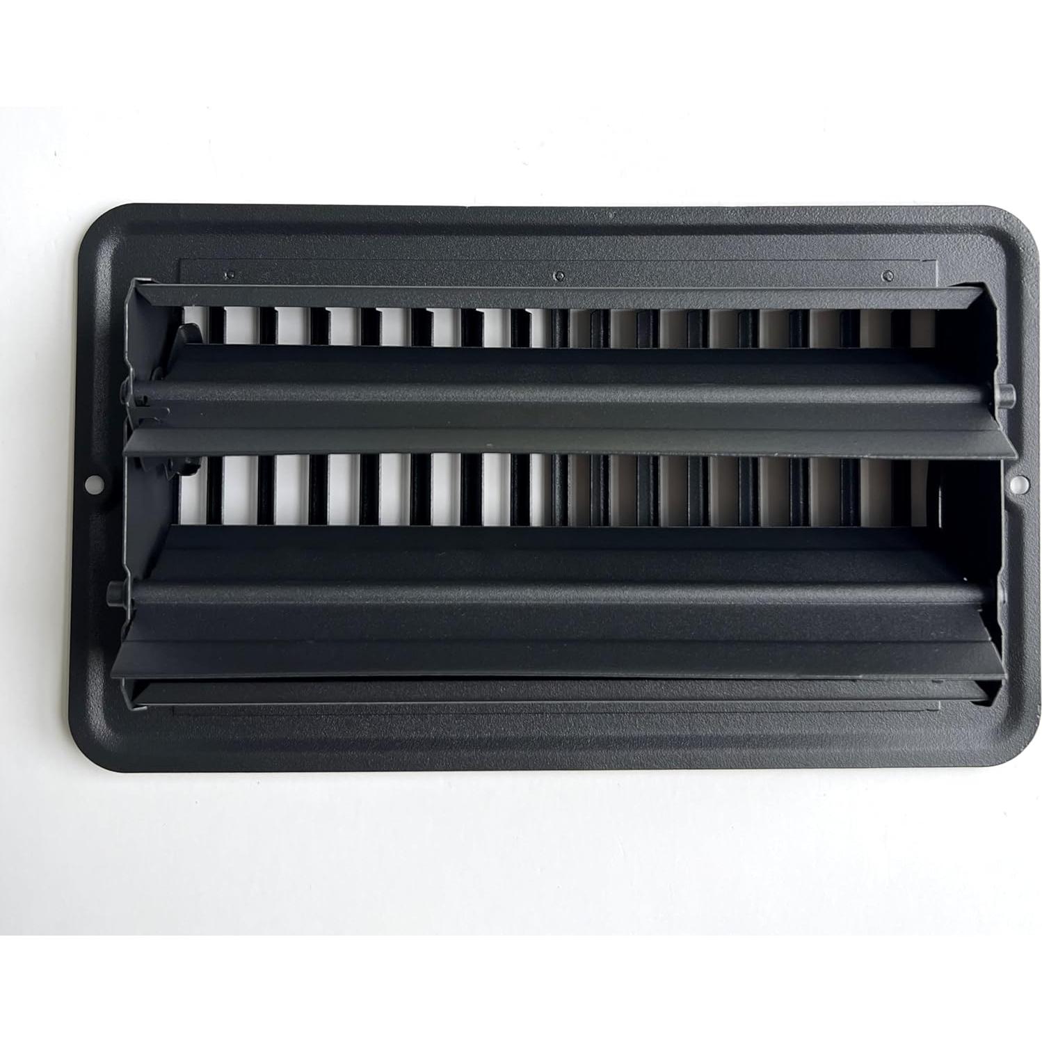 Rejilla de Piso de Acero Kumpul Aire 14.6x24.8cm Negro Mate