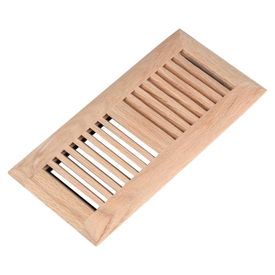 Registro de Piso de Madera de Roble Rojo 4x10 cm con Compensador