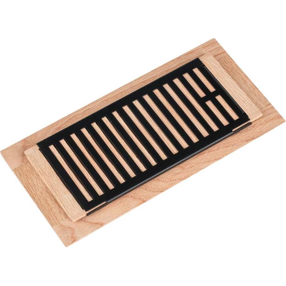 Registro de Piso de Madera de Roble Rojo 4x10 cm con Compensador